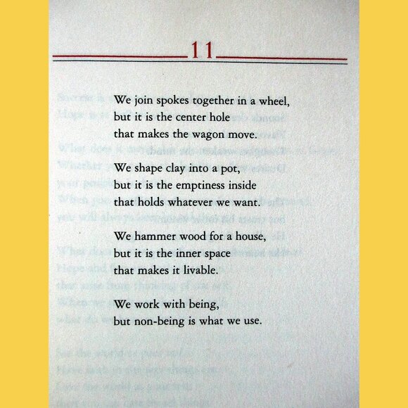 Book: Tao Te Ching by Lao-tzu, translated by Stephen Mitchell - Picture 6 of 16